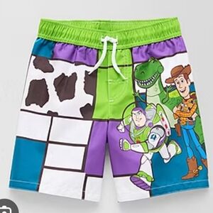 New Disney Pixar Toy Story Boys Swim Shorts - Multicolor, Size 7/8, SPF 50+
